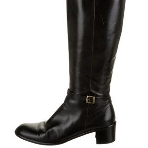 Salvatore Ferragamo Leather Riding Boots